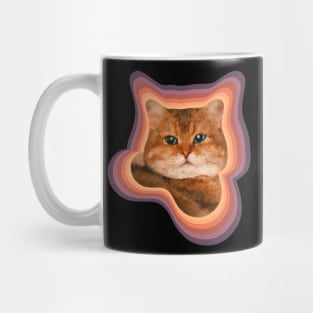 Fat Chonky Brown tabby cat painting Mug